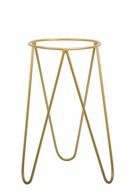 Kwietnik Stojący HowHomely Metalowy Złoty 30x45 cm