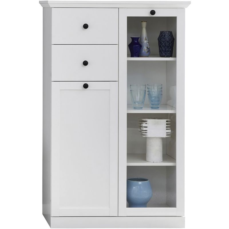 Witryna Mebel Elite DIVE przeszklona z szufladami do salonu 81 cm 1 szt