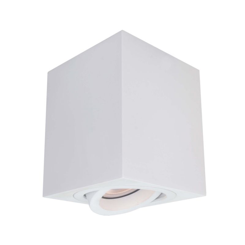 Oprawa sufitowa Light Prestige Lyon biały 1 x GU10 x 50W IP20 wym: 9,5 x 9 x 9 cm - 1 szt.