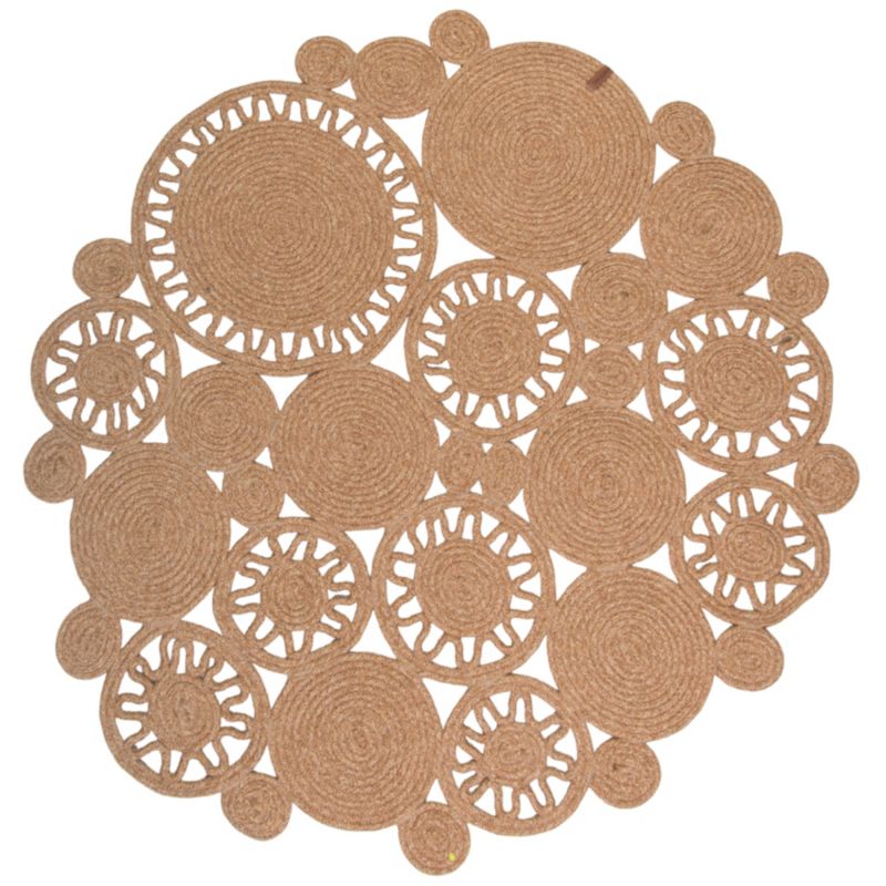 Dywan okrągły Direct Home and Garden ZOJA beżowy 100 cm 1 szt.