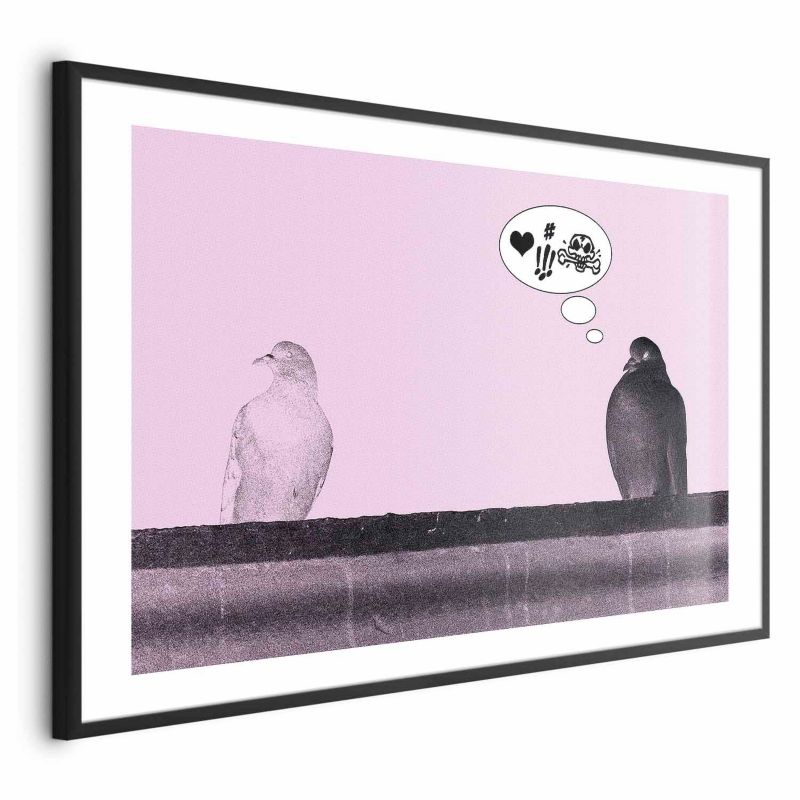 Plakat Artgeist Zaloty 90x60 cm z ramą czarną z marginesem 1 szt