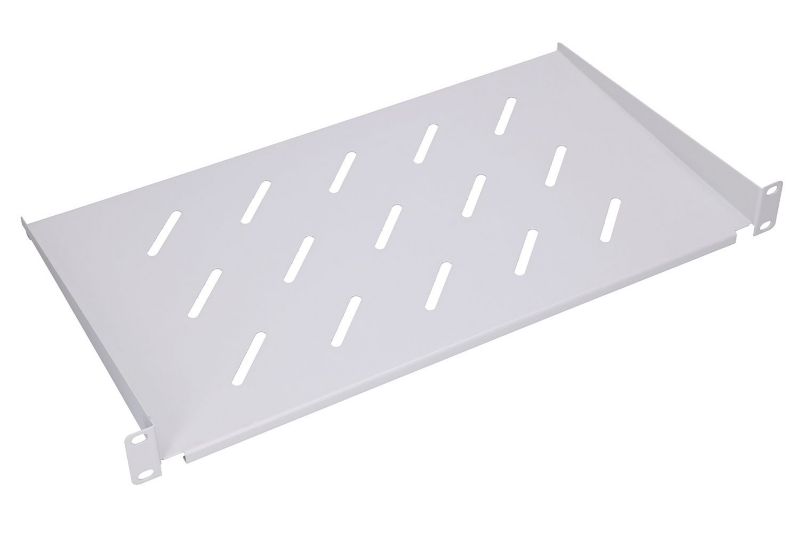 Półka Extralink 1U 250mm Szara 19", do szaf wiszących