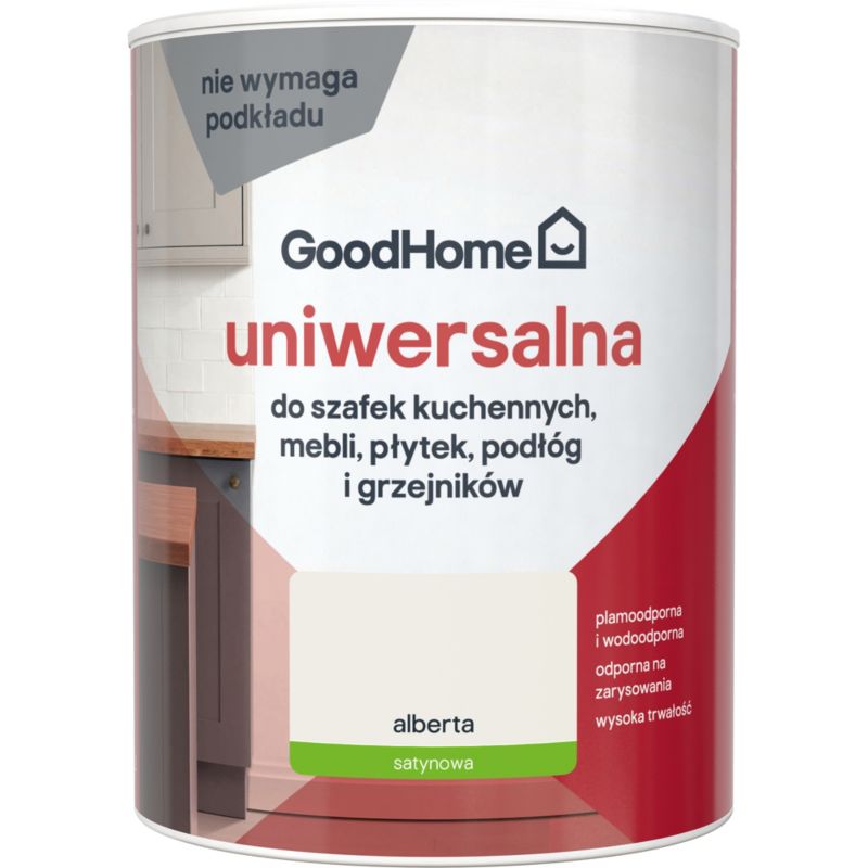 Farba uniwersalna GoodHome Reno alberta satyna 0,75 l