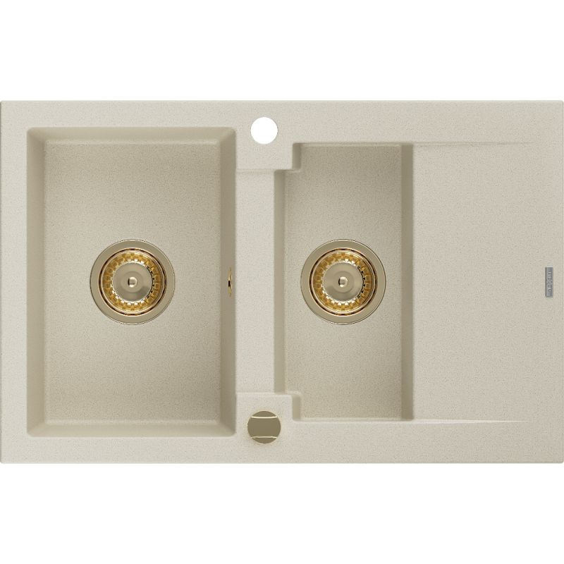 Zlewozmywak wpuszczany Mexen Gaspar 1,5-komorowy biały 737 x 475 mm - 6507731505-20 1 szt.