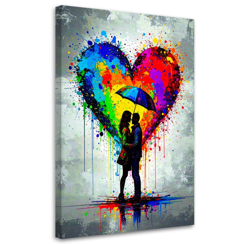 Obraz do sypialni salonu Feeby Para Miłość Serce Abstrakcja 40x60cm 1szt