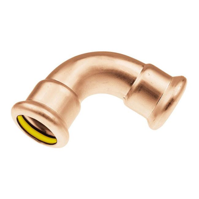 Łuk miedziany KAN-therm dwukielichowy 90° Press Gaz 18 mm