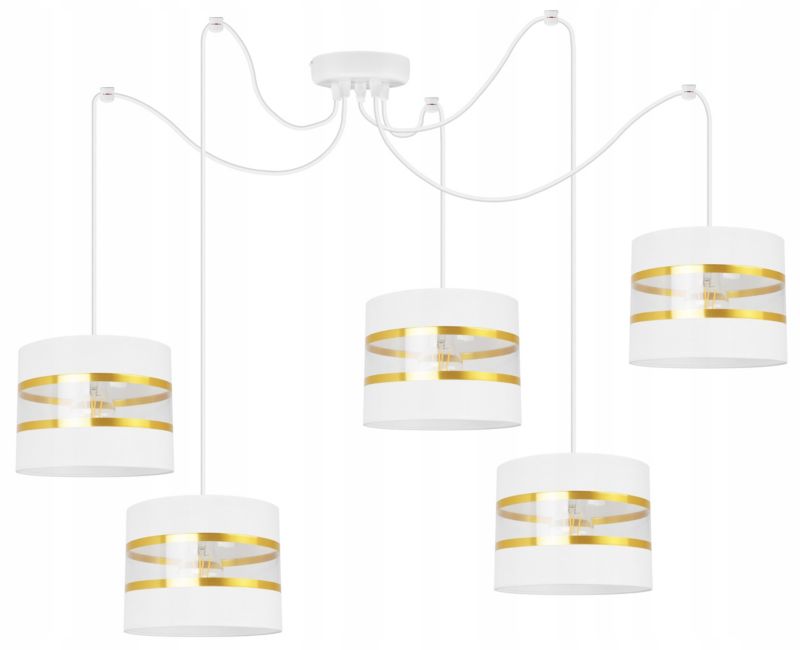 Lampa sufitowa wisząca Light Home LH Spider Elegance Gold 5x E27 60W biały 1szt.
