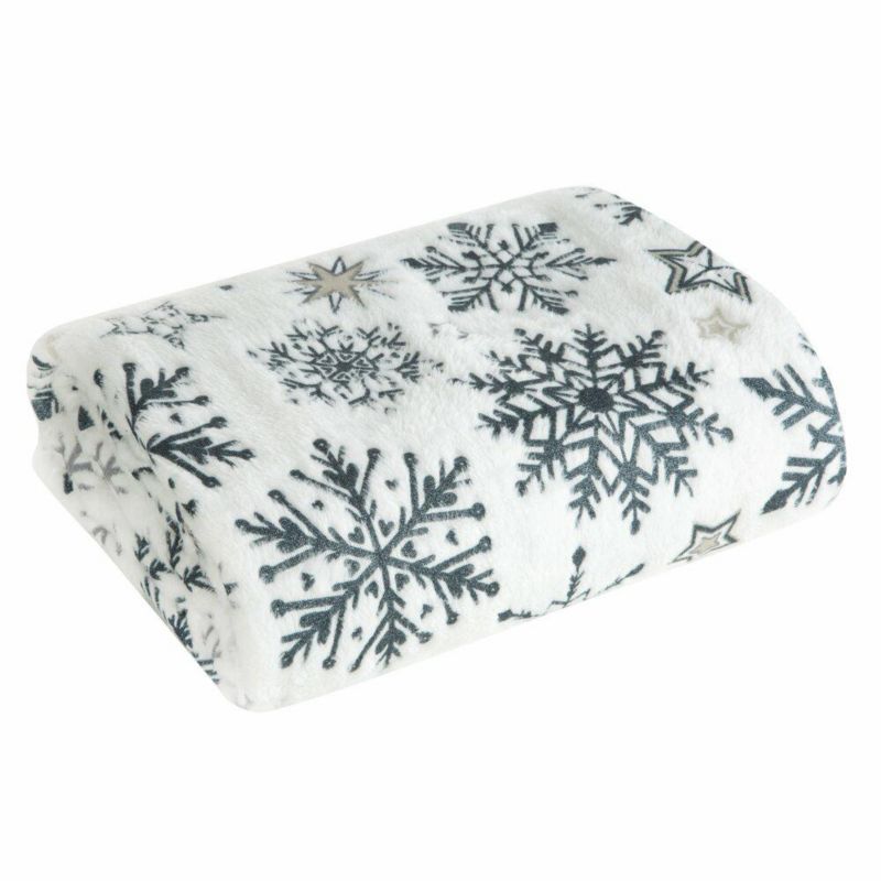 Koc Świąteczny Koc21 Eurofirany Biały Poliester 150X200 cm 1 szt.