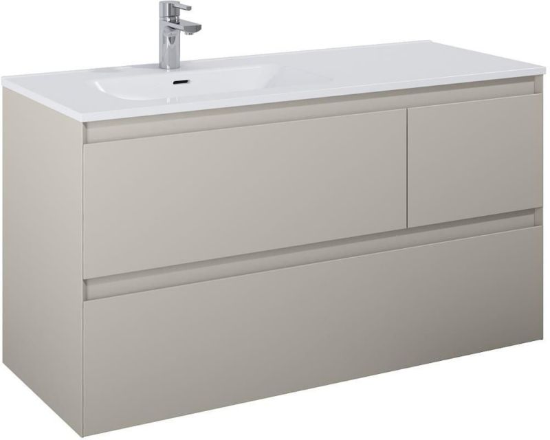 Szafka pod umywalkę Elita Split 120 cm Fume Matowa, wbudowane uchwyty, 1 szt.