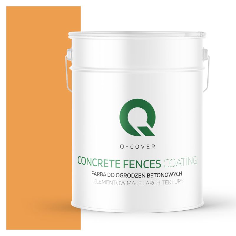Farba do Ogrodzeń i Płotów Betonowych Q-Cover Pomarańczowy F766 10L