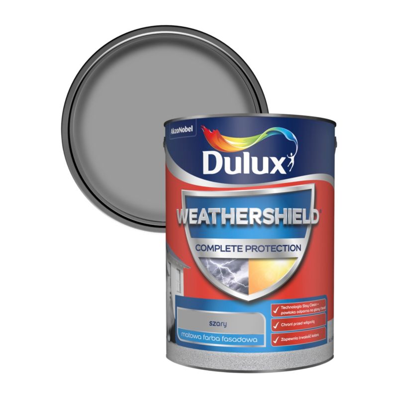 Farba elewacyjna Dulux Complete szary 5 l