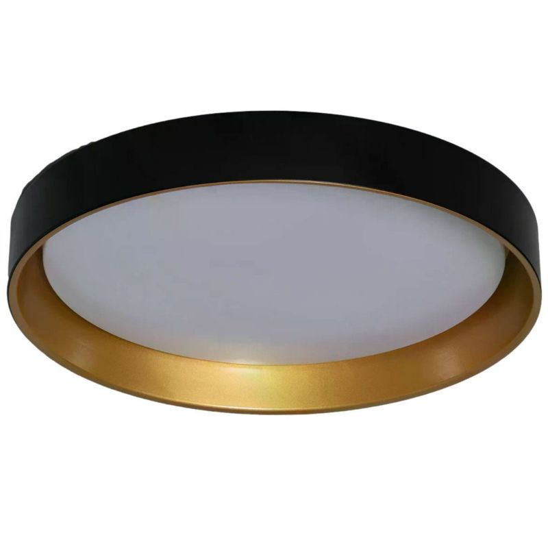 Plafon sufitowy Abruzzo Royal czarno-złoty-biały LED 31W 3000K-6000K 3100lm IP20 wym: 9 x 55 x 55 cm metal - 1 szt.