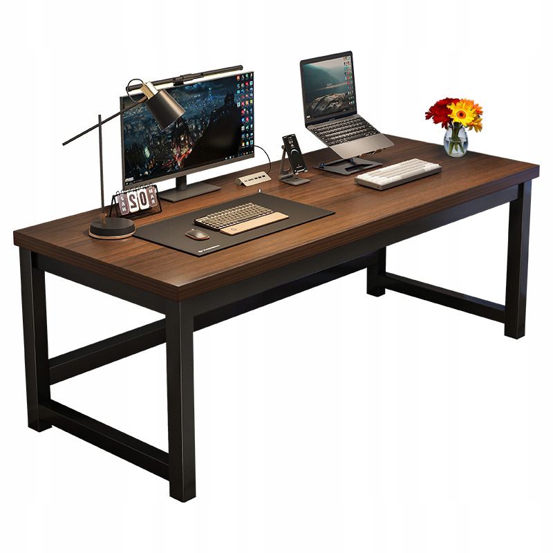 Biurko komputerowe Rebiko nowoczesne ciemny buk industrialne loft 120 cm gamingowe 1 szt.