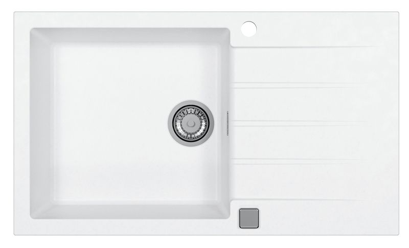 Zlewozmywak granitowy Alveus Cadit 40 kol. 11 biały (86x50) 1-komorowy 1szt.
