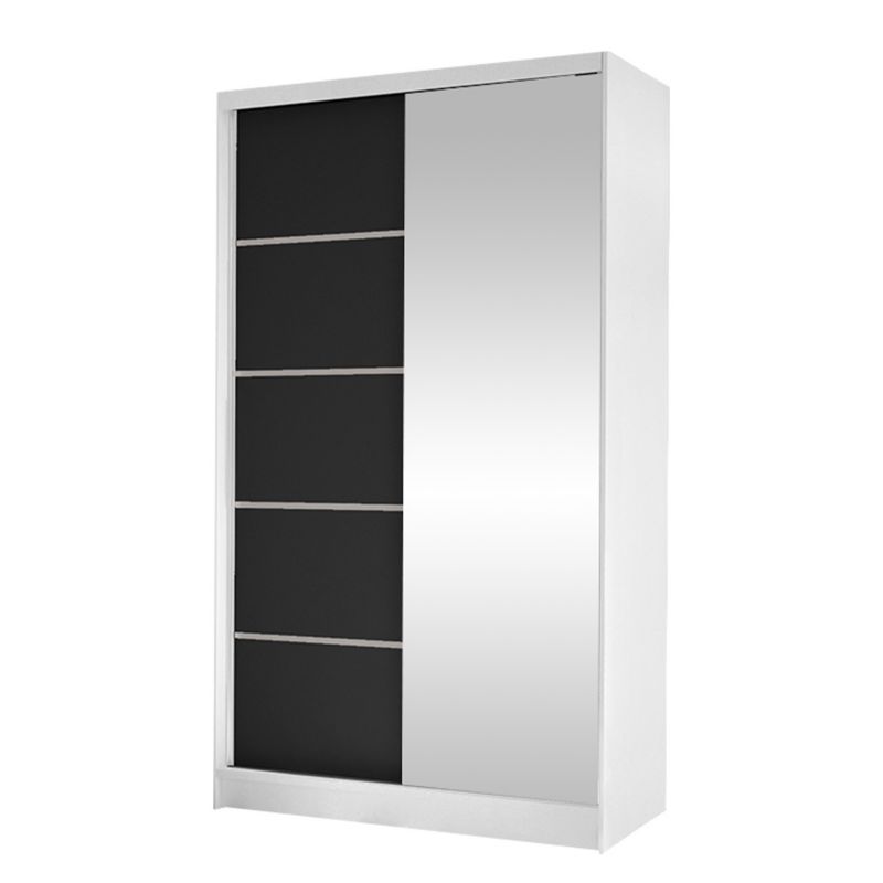 Szafa MIRJAN 24 z drzwiami przesuwnymi Diego III biały/czarny 1 szt.