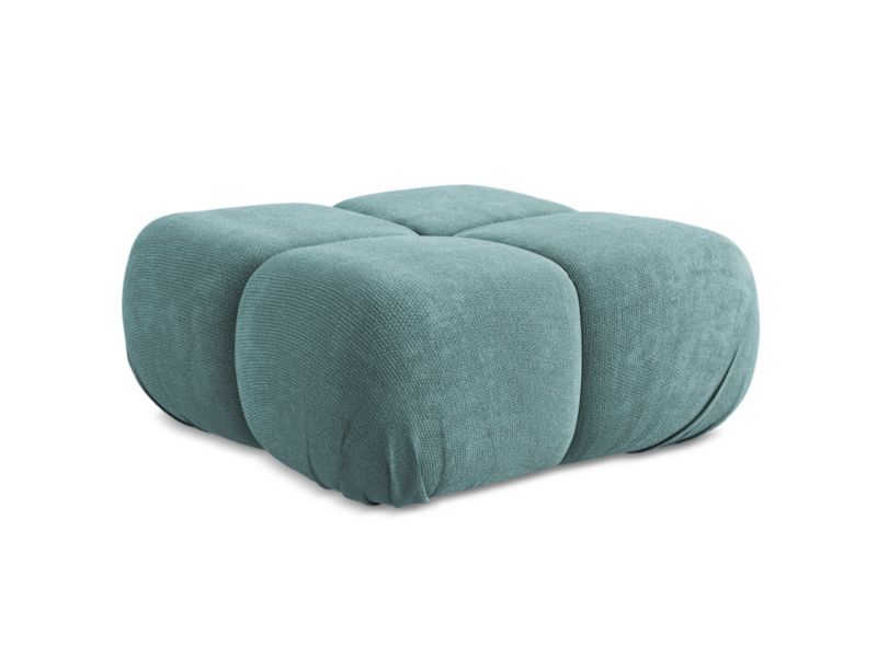 Pufa LaMiaSofa SANREMO z tkaniny szenilowej 95x95 cm jeans 1 szt.