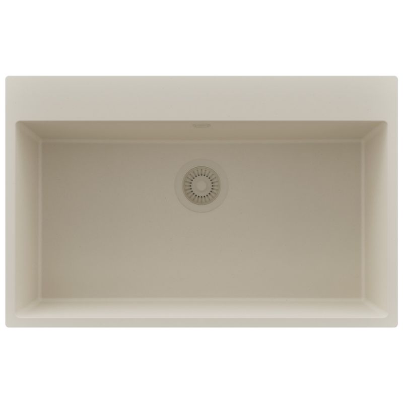 Zlewozmywak Ryga PRIMAGRAN Nablatowy 78x50cm do szafki od 80cm, Beżowy + Syfon, S404, 1 szt.