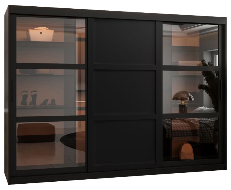 Szafa przesuwna Garderoba DOME 3 250 czarny