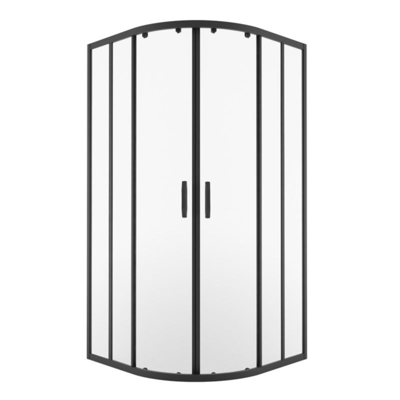 Kabina prysznicowa AQUALITY Durasan 78-100 x 78-100 czarny mat półokrągła 1szt.