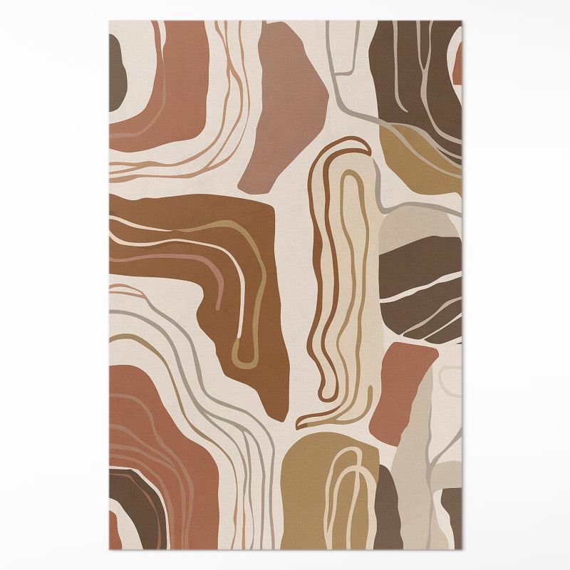 Ozdobna Wykładzina Winylowa Wallfluent 90x60 cm Pastelowe kształty boho 1 szt.