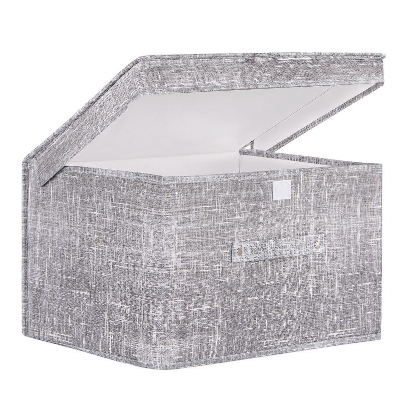 Pudełko do przechowywania Springos 25x40x30cm organizer zamykany szary 1 szt.