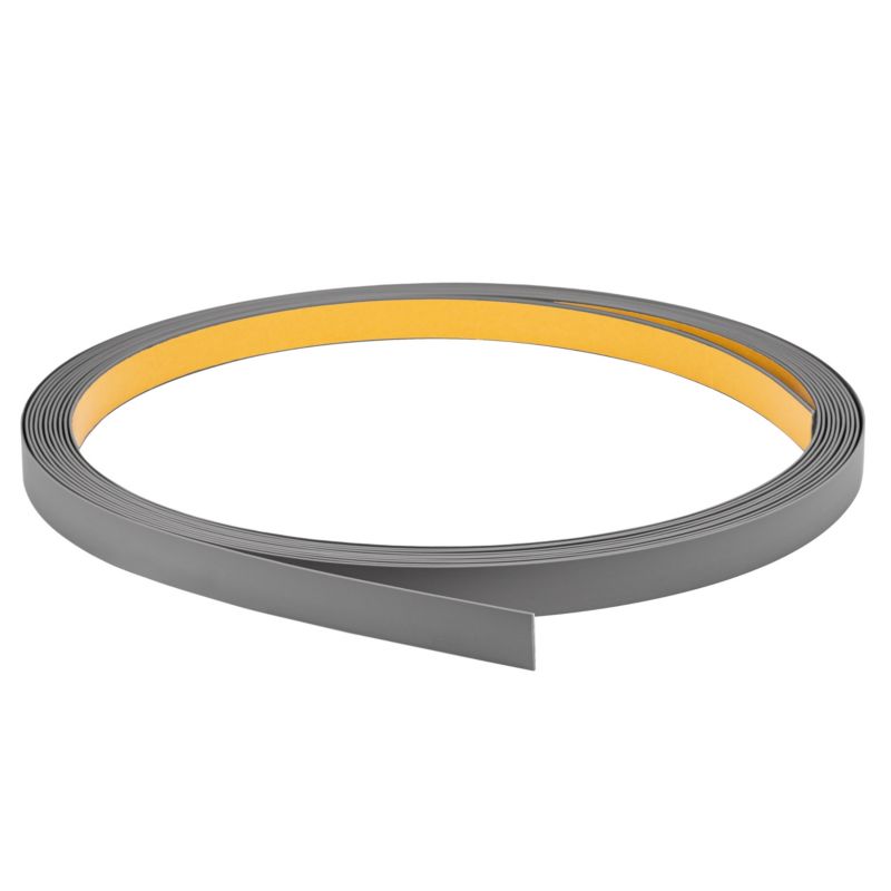 Płaskownik twardy PCV QUEST, lamele samoprzylepne, samoprzylepny 40 mm, ozdobna listwa płaska, ciemnoszary, 10 m, 1 szt.