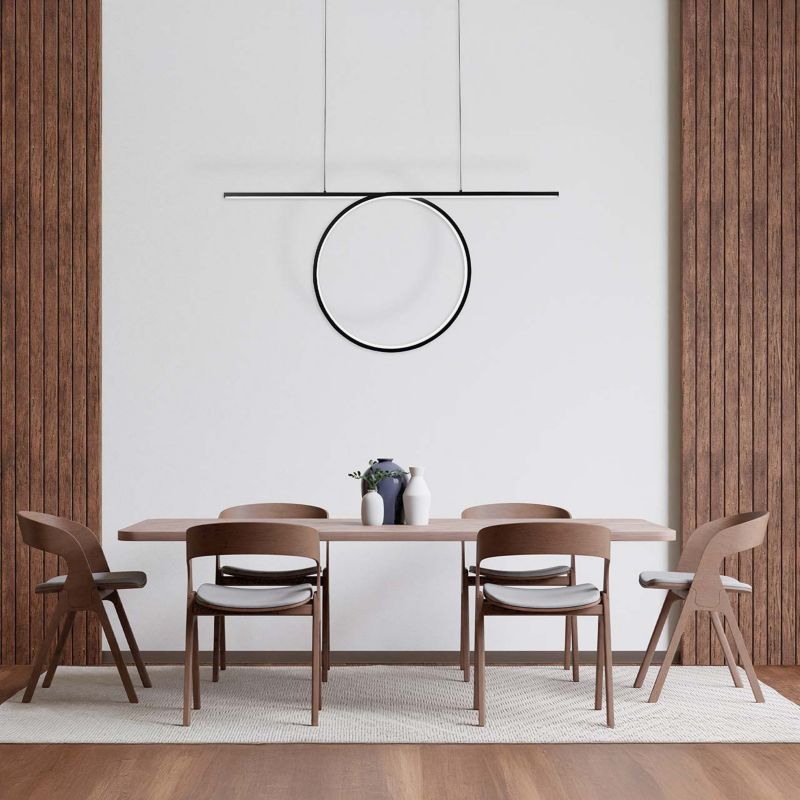 Lampa wisząca Sanico Goldlux ODETTA LED 42W 4000K czarna IP20 - 1 szt.