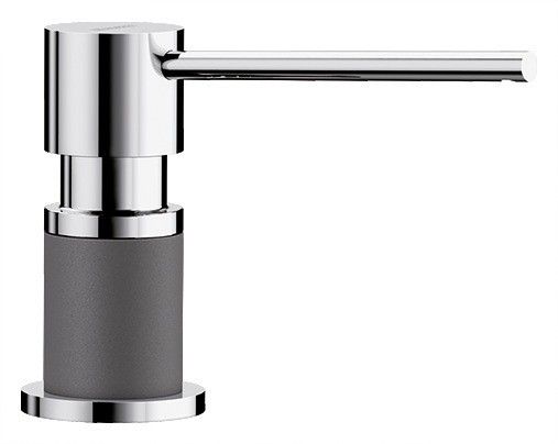 Dozownik BLANCO LATO szarość skały/chrom 525817 1szt.