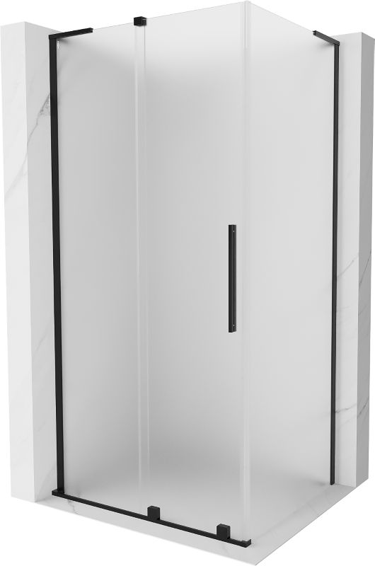 Kabina prysznicowa Mexen Velar L rozsuwana 100 x 75 cm szron czarna 1 szt.