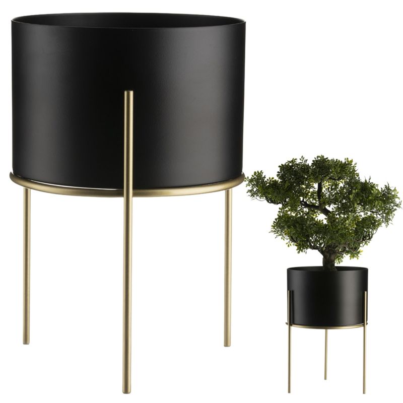 Kwietnik HowHomely Metalowy Złoty 18x22 cm 1 szt.