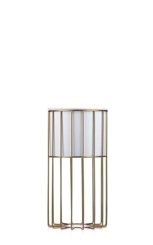 Kwietnik stojący HowHomely Metalowy Złoty 20x42 cm 1 szt.