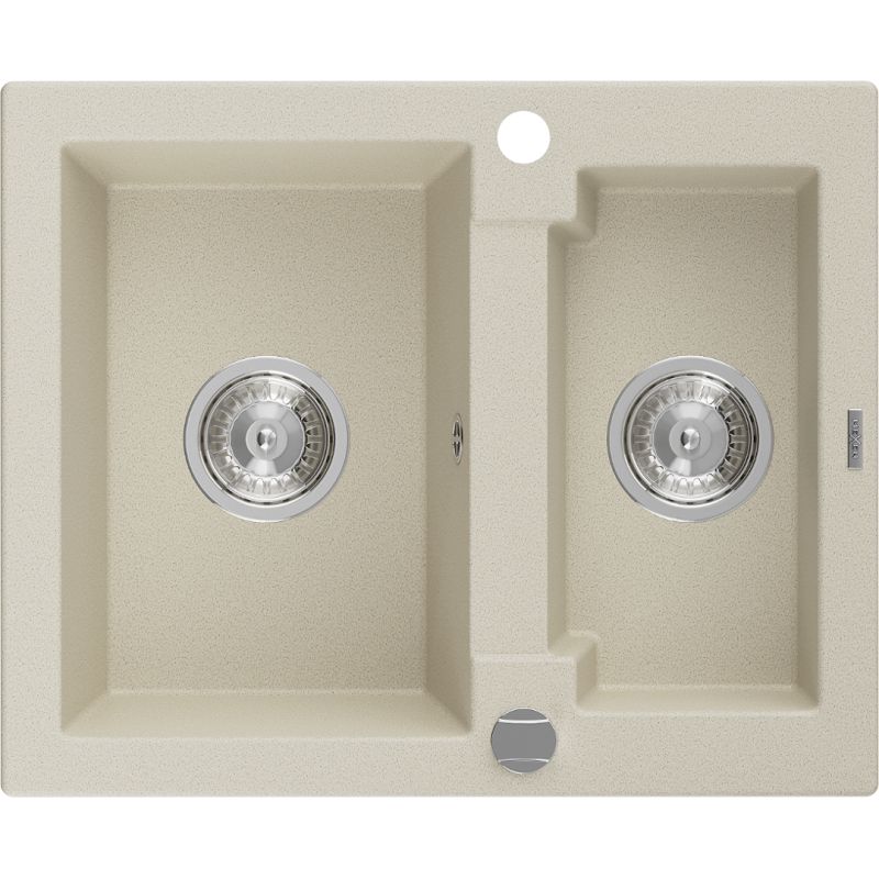 Zlewozmywak wpuszczany Mexen Carlos 1,5-komorowy biały 582x475 mm - 6518581500-20 1 szt.