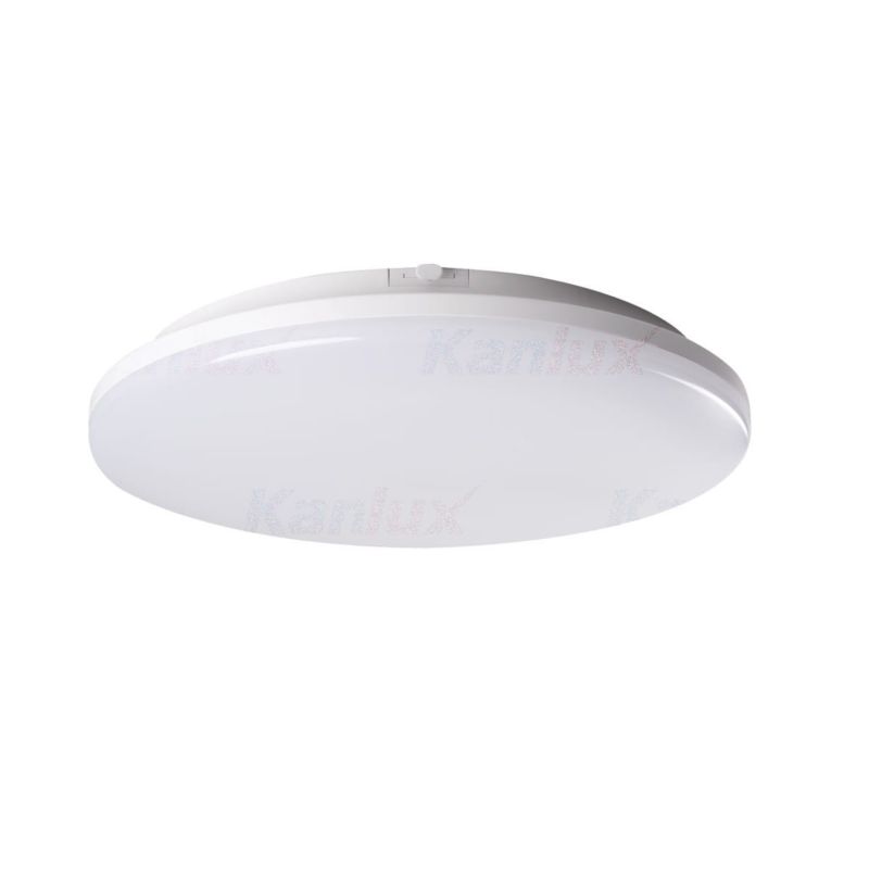 Plafon sufitowy lampa Kanlux Stivi biały LED 24W 4000K 3120lm czujnik IP65 wym: 5,4 x 28 x 28 cm tworzywo sztuczne - 1 szt.