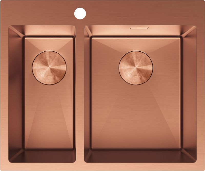 Zlewozmywak stalowy Mexen Flexo miedź 610x510 mm 1,5-komorowy 1 szt.