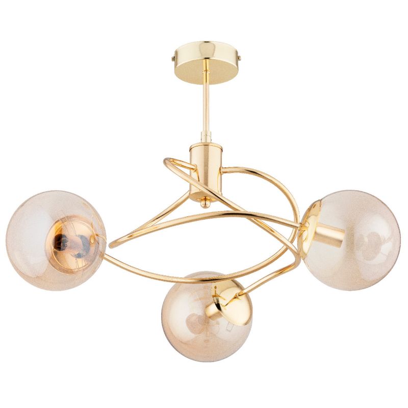 Lampa wisząca Alfa Tosca 5341 złoto-bursztynowy nowoczesna 3xE14 x 10W 1 szt.