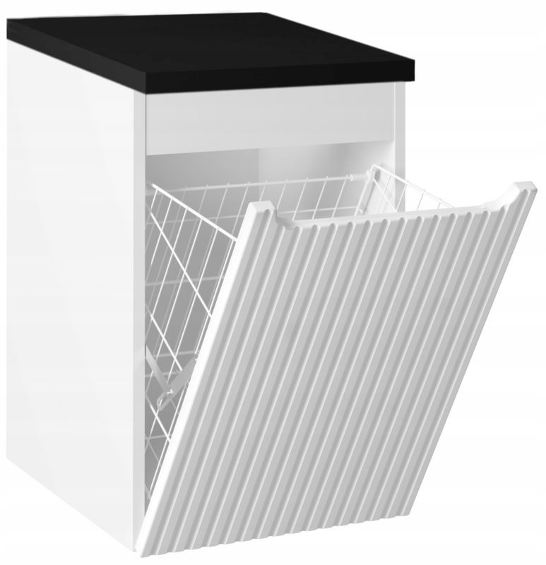 Szafka łazienkowa 40 cm Wisząca z Blatem Czarny Nova White Biała Furnidea 1 szt.