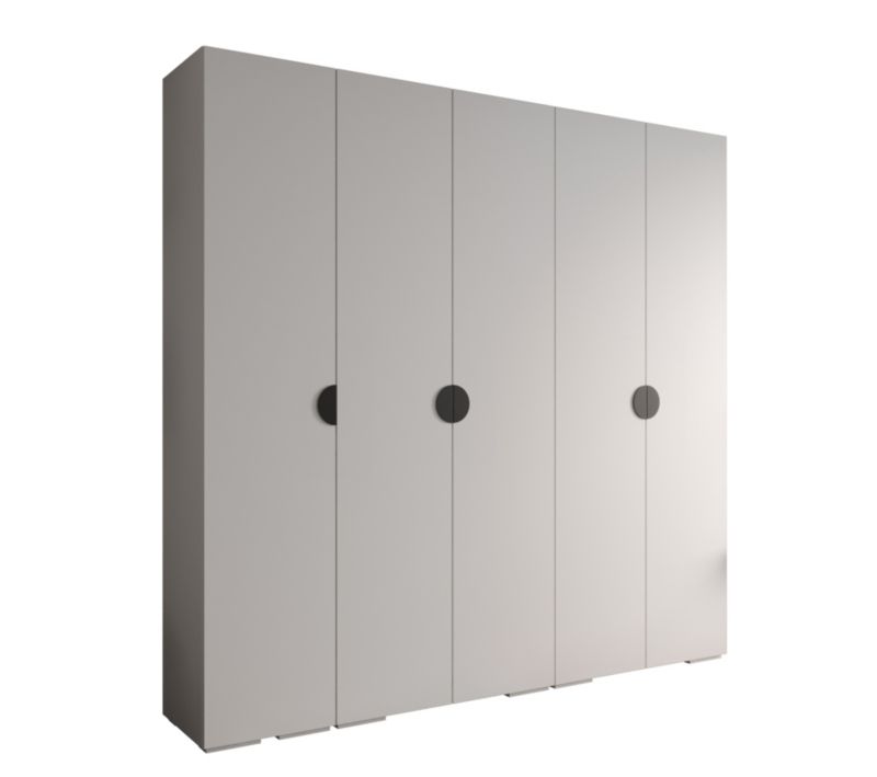 Szafa ubraniowa Garderoba Abiks INOVA 4 2,5SZ biały+czarny 1 szt.