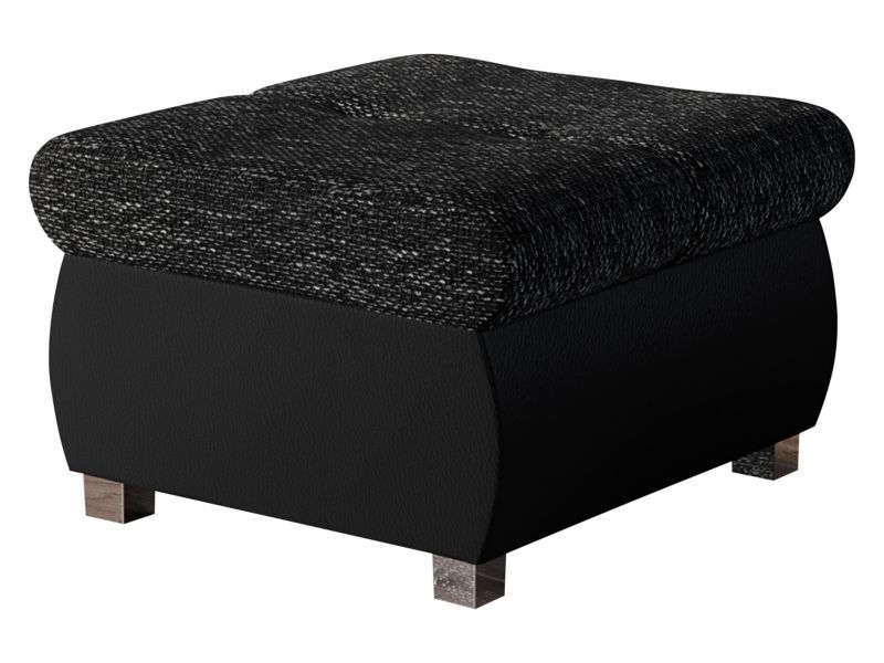 Pufa MIRJAN 24 Orkan Mała czarna ekoskóra/plecionka czarny melanż 1 szt.