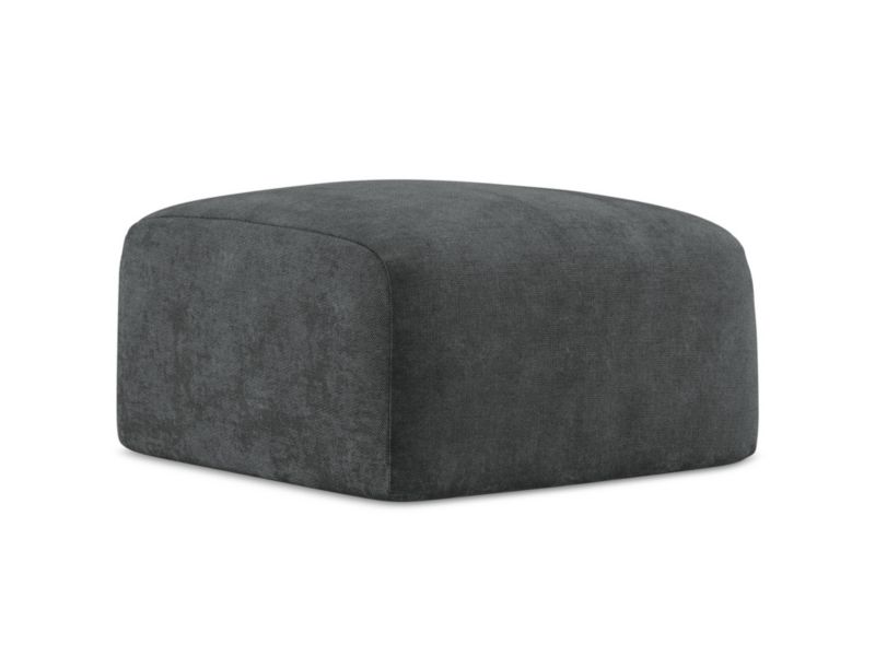 Pufa LaMiaSofa SAVONA z tkaniny szenilowej 65x65 cm ciemny szary 1 szt.
