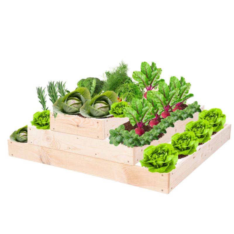 Skrzynia warzywna MODO24 regulowana inspekt 27x117x90 cm przezroczyste impregnowane drewno 1 szt