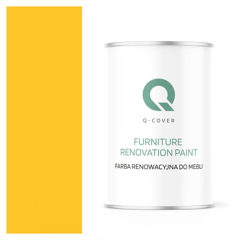 Farba Renowacyjna do Mebli Q-Cover Żółty ostrzegawczy RAL1023 Półmat 1L