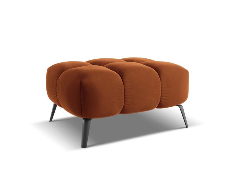 Pufa LaMiaSofa ROMA z tkaniny welwetowej 78x60 cm terakota 1 szt.