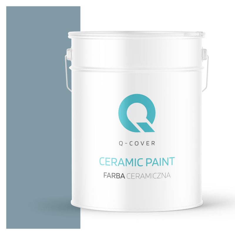 Farba Ceramiczna Do Ścian i Sufitów Q-Cover Szary platynowy ciemny H0730 Głęboki Mat 10L