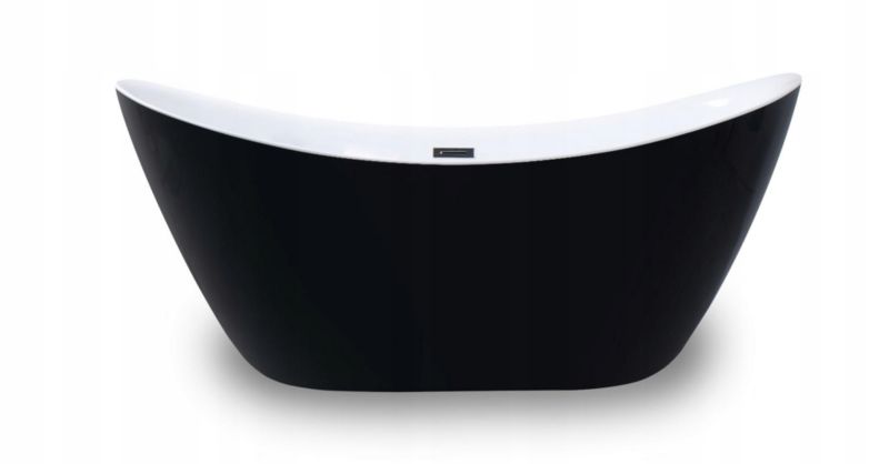 Wanna wolnostojaca Corciano Tenerife 170 x 77 cm Czarna Różne korki 1szt.