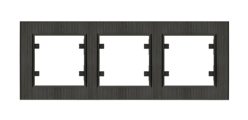 Ramka potrójna Makel Karea stalowa ryflowana