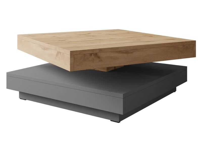 Stolik kawowy MIRJAN 24 Nenani dąb wotan /grafit Szary 1 szt.