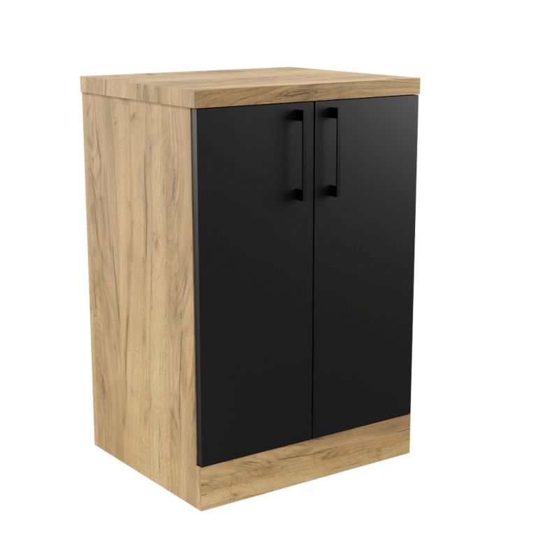 Szafka Łazienkowa SKXMeble Stojąca Aria Złoty Craft i Czarny 90x50x50 1szt.