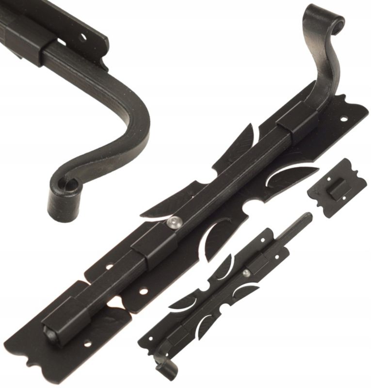 Zasuwa Ryglowa FEINZ Duża Kuta 300X50 Mm Czarna Trzpień 12X12 Kowalstwo 1 szt.