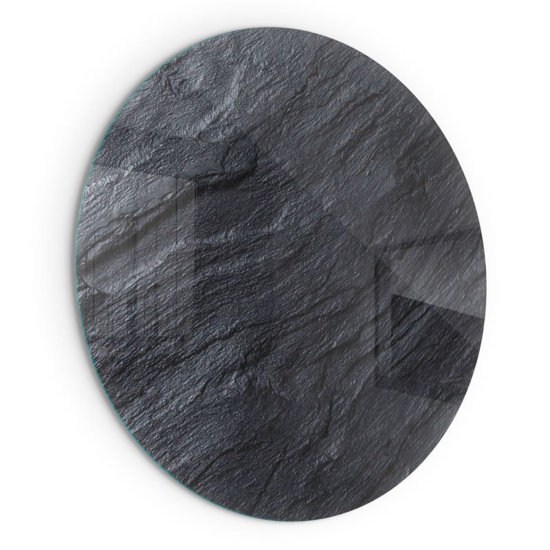 Szklana Podkładka Pod Kominek Okrąg Wallfluent Fi50 cm Struktura kamiennej faktury 1 szt.