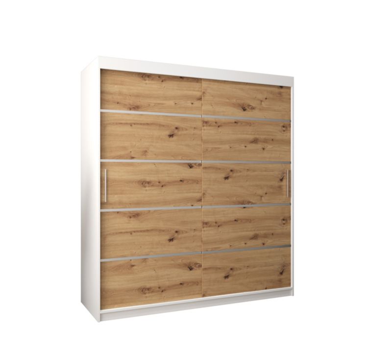 Szafa przesuwna Garderoba Abiks Verona 1 180 biały + artisan 1 szt.